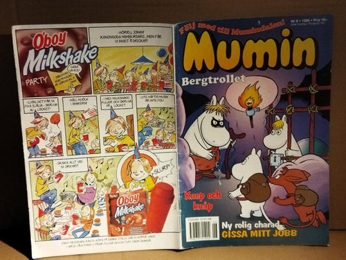 Mumin 1998 nr 6, olöst pyssel i mitten, Very Fine plus