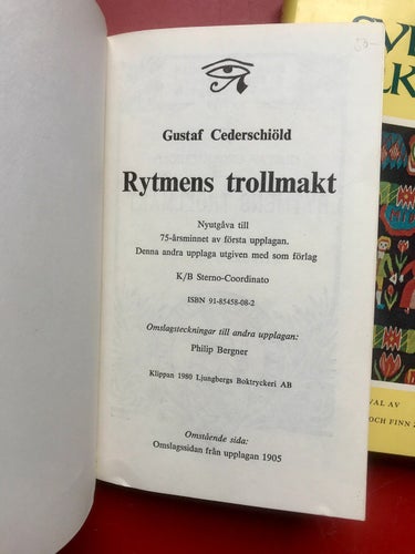 RYTMENS TROLLMAKT Gustaf Cederschiöld + SVENSK FOLKPOESI Bengt af Klintberg