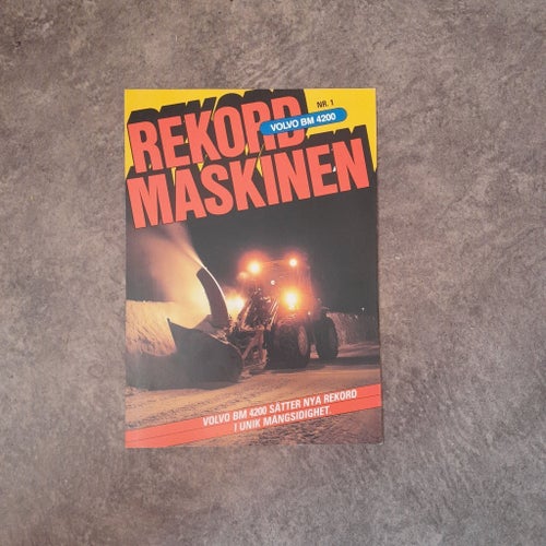 Broschyr Rekordmaskinen Volvo BM 4200 Nr. 1