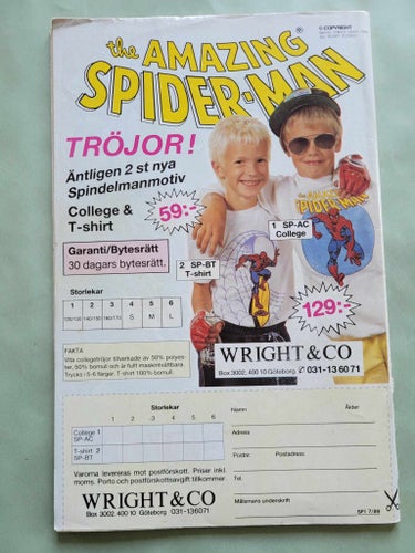 Spindelmannen nr 7 från 1989