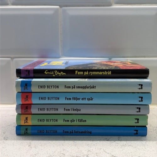 Fem-böcker 6st av Enid Blyton