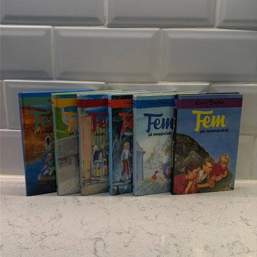 Fem-böcker 6st av Enid Blyton