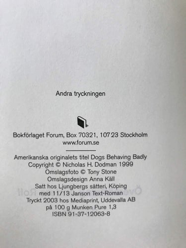 FOSTRA DIN HUND Nicholas Dodman 2003