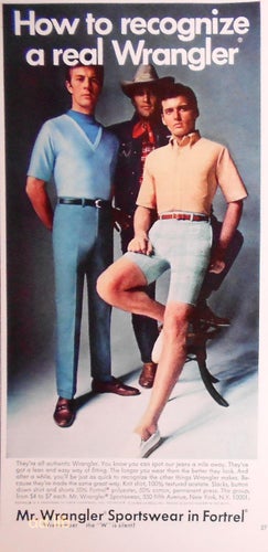 WRANGLER SPORTSWEAR, REKLAM TIDNINGSANNONS 1968