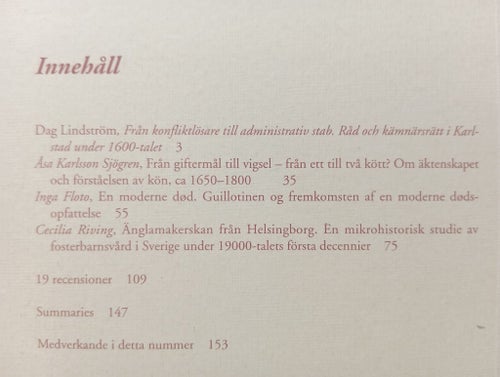 Scandia: Tidskrift för historisk forskning, Årgång 2003
