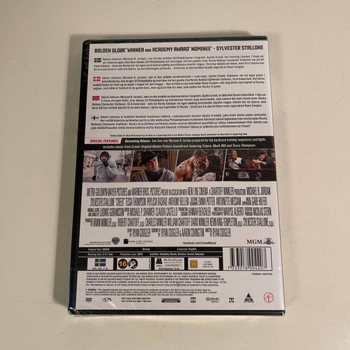 Inplastad DVD - Creed the Legacy of Rocky. Sylvester Stallone Michael B Jordan