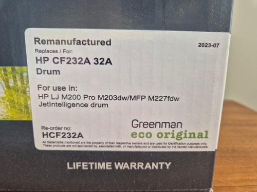 Greenman Trumma för HP CF232A 32A - Oöppnad - LaserJet M203/M227