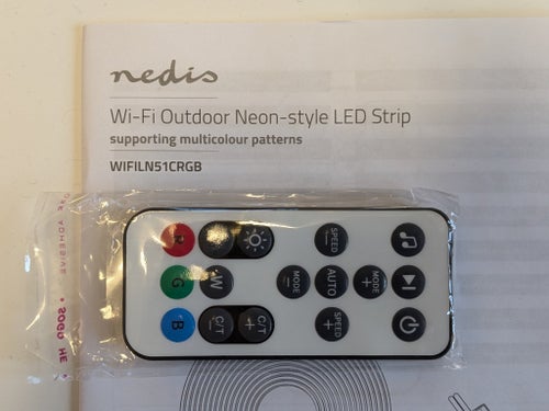 Fjärrkontroll till Nedis Wi-Fi Outdoor Neon-style LED Strip