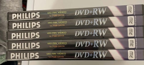 Oöppnade DVD-R, DVD+RW och CD-R skivor - Philips, Verbatim, Traxdata, Kodak