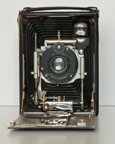 Hüttig A-G, Dresden, Toska No 110, 9x12 cm bladfilm, 1908