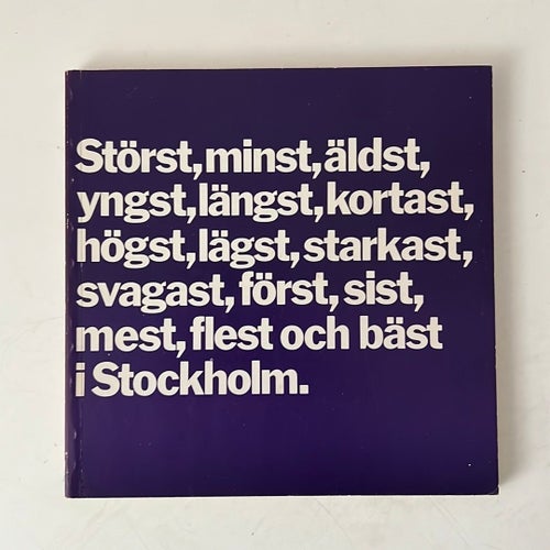 Bok: Dagens Nyheters rekordbok om Sthlm 1979