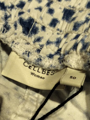 Cellbes blå/vita leggings storlek 50
