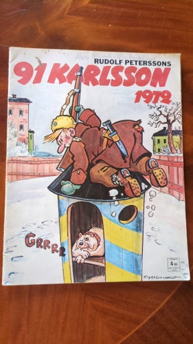 91 Karlsson av Rudolf Peterssons, 1972, lite fläckar o namnskrift framsida