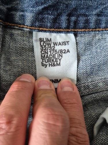 H&M jeans blå storlek 32