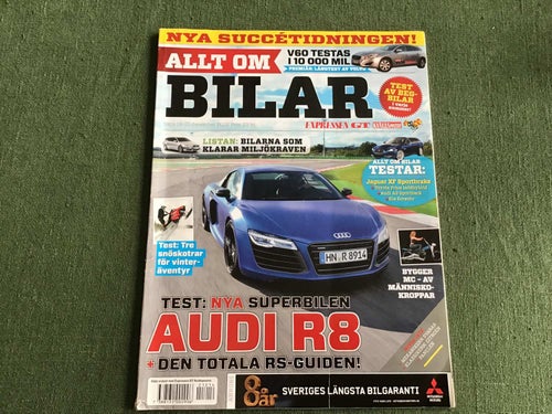 ALLT OM BILAR AUDI R8,KIA SORENTO,JAGUAR XF,TRE SNÖSKOTER TEST POLARIS MM