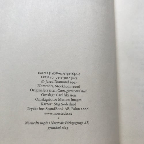 VETE VAPEN & VIRUS Jared Diamond 2006