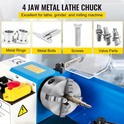 Svarvchuck 125 mm 4-Backars Oberoende Chuck för Metallsvarv
