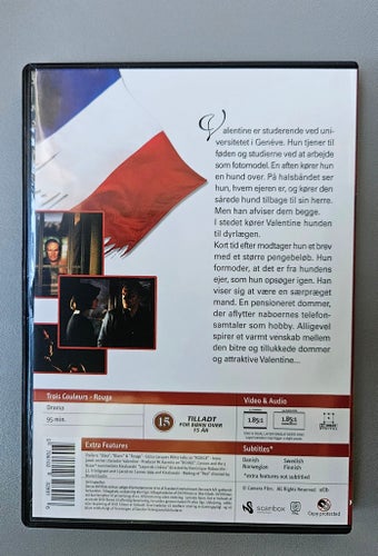 Röd (Trois Couleurs: Rouge / Tre färger serien) - DVD dansk utgåva.