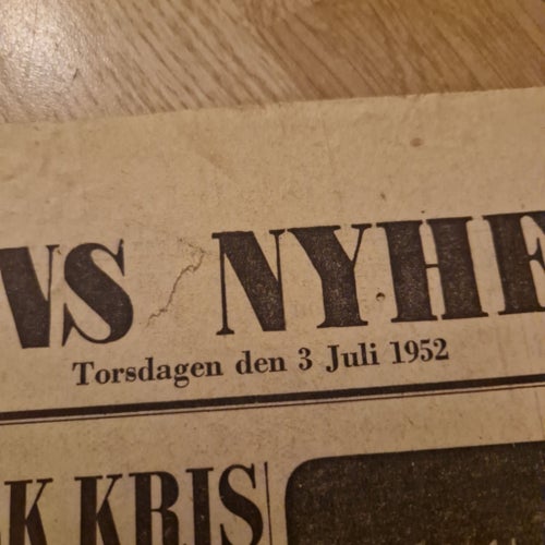 Dagens Nyheter tidning från 3 juli 1952