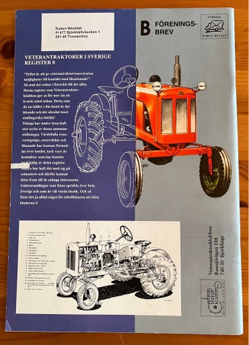 VETERANTRAKTORER I SVERIGE Register 8, 2002