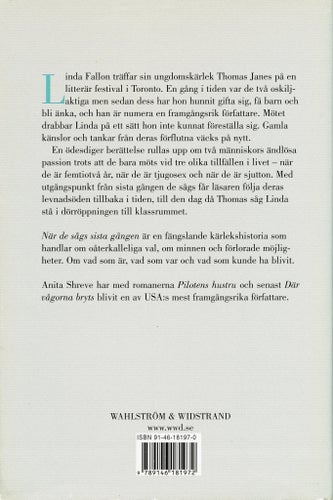 När de sägs sista gången av Anita Shreve
