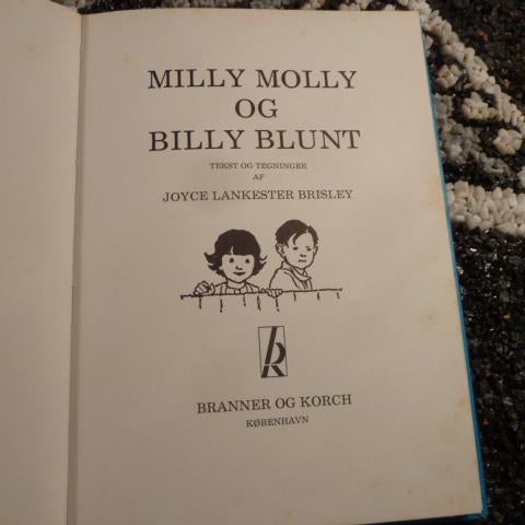 MILLY-MOLLY OG BILLY BLUNT, JOYCE L. BRISLEY, 1976, BOG, BOK PÅ DANSKA