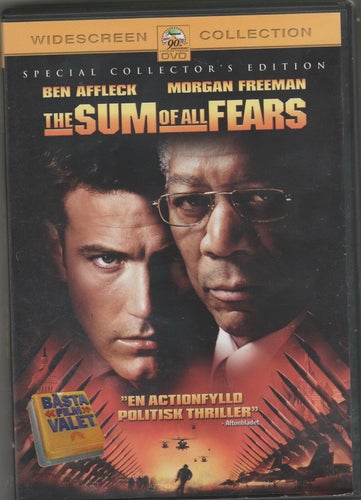 DVD - THE SUM OF ALL FEARS - MED MORGAN FREEMAN & BEN AFFLECK