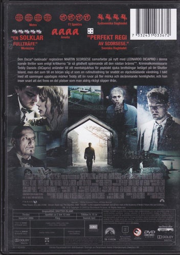 DVD / Shutter Island / Leonardo DiCaprio, Max Von Sydow / Nära nyskick