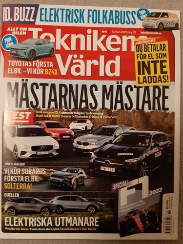 Teknikens Värld nr 6 2022: VW ID.4, BMW 330e XDrive, Volvo V60 B4 Bensin