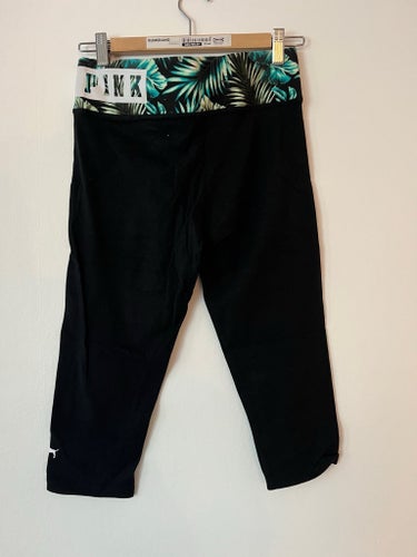 Victoria's Secret Pink svart träningstights /yogabyxor, storlek M