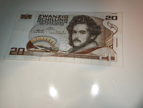 Österrikisk 20 Schilling sedel 1986. BK-0016