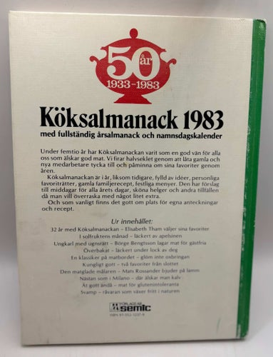 Köksalmanack 1983 – 50 år 1933–1983 kokbok recept matlagning