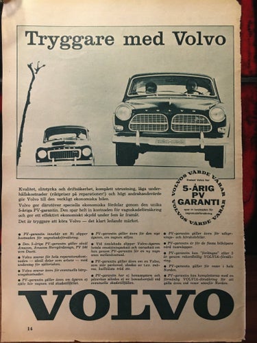Volvo Amazon Pv 544 Annons 1962