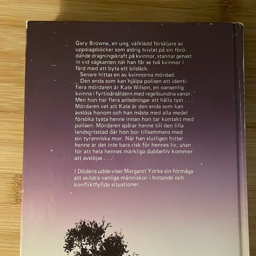 DÖDENS UDDE av Margaret Yorke, 1987 Inbunden bok.