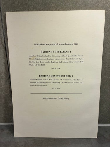 Det Unga Måleriet! Radions Konsthandbok 2 från 1949!