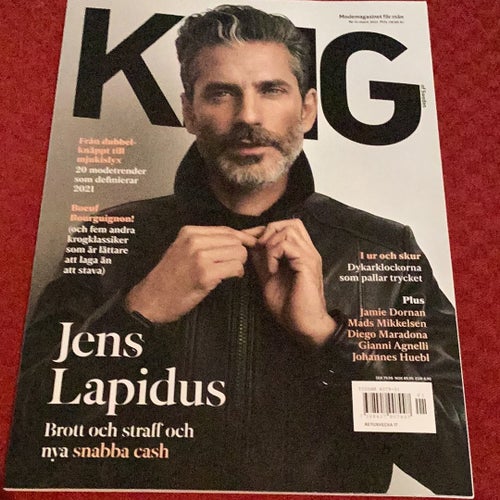 Tidningen King med Jens Lapidus på omslaget - Mars 2021