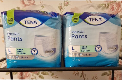 TENA L ProSkin Pants Super stl L | Byxskydd 2x 12 st i oöppnade förpackningar