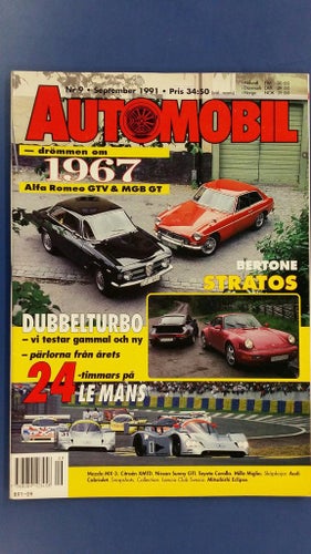 Automobil nr 9 1991: Alfa Romeo GTV Bertone, MGB GT, Mazda MX-3, Audi Cab