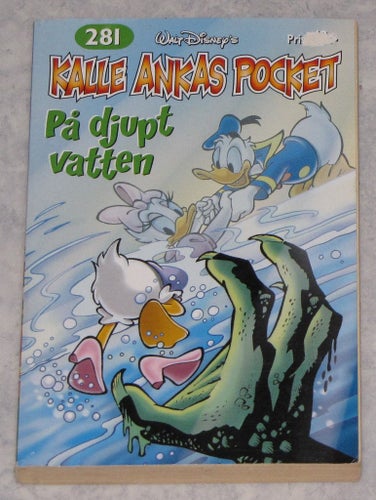 Walt Disney Kalle Anka pocket 281 PÅ DJUPT VATTEN roliga serier barn samlar