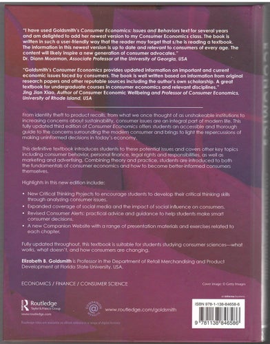 Consumer Economics: Issues and Behaviors / Elisabeth B. Goldsmith