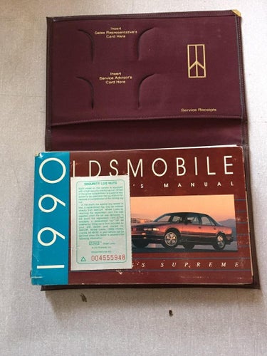 1990 Oldsmobile Owners Manual Cutlass Supreme