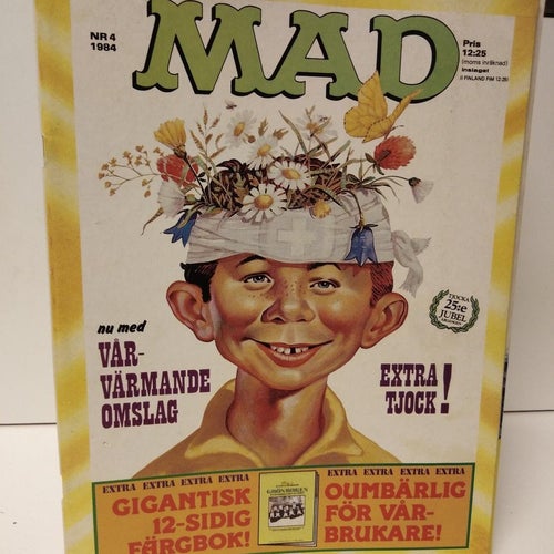 Svenska Mad 1984 nr 4 med Grönboken (kompletta boken om VÅREN). Very Fine