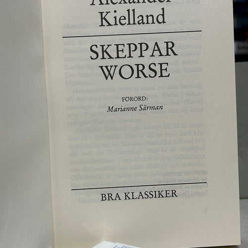 Skipper Worse av Alexander Kielland. bok, Very Good plus