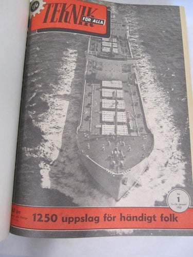 TEKNIK FÖR ALLA KOMPLETT, INBUNDEN/HÅRDPÄRM 1955