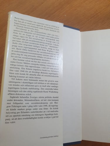Bertil Ohlins memoarer 1940-1951 - Socialistisk skördetid kom bort, 1975
