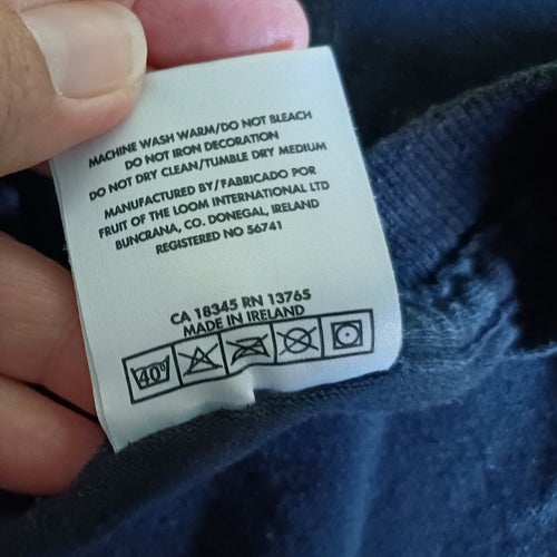 Fruit of the Loom svart t-shirt, storlek XXL. 100% bomull. 40 gradig tvätt.