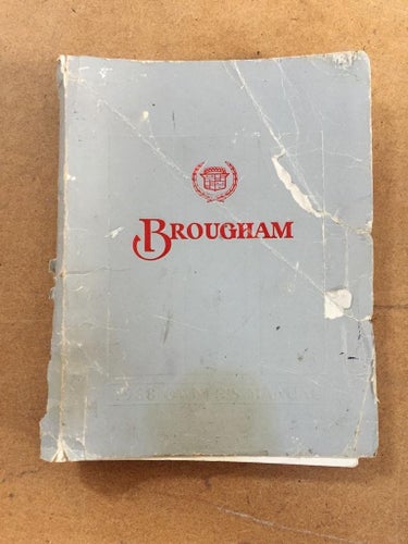 1988 Cadillac Brougham Owner's Manual