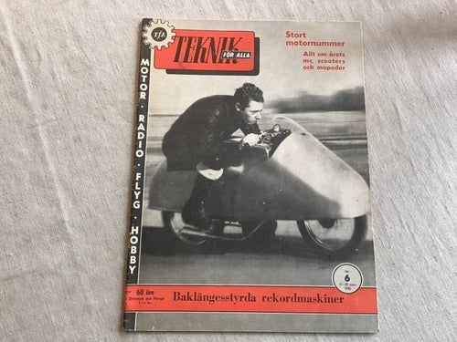 TEKNIK FÖR ALLA NR 6 1955 ALLT OM ÅRETS MC,SCOOTERS,MOPEDER,ADLER,HUSQVARN,mm