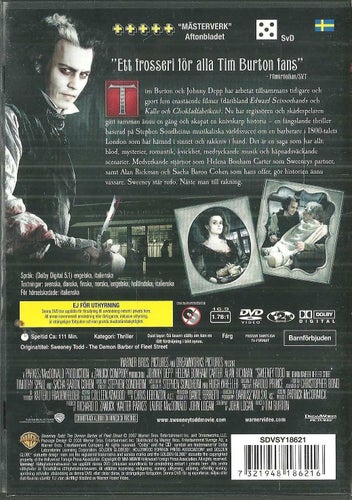 SWEENEY TODD The demon barber of fleet street med Johnny Depp