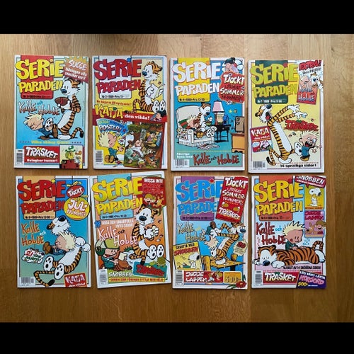 SERIE PARADEN 1988 o 1989, 8 st HELT NYA, OLÄSTA, TOPP SKICK, SAMLAROBJEKT